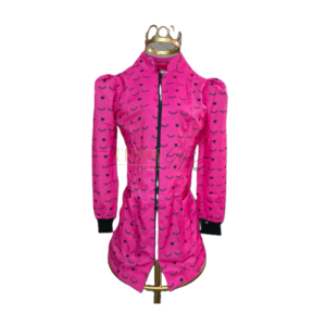 JALECO ROSA CILIOS MANGA LONGA