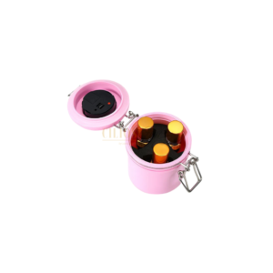 POTE HERMETICO COM HIGROMETRO ROSA