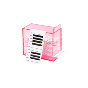 CAIXA BOX ACRILICA PALETAS ROSA