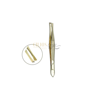 PINCA SOBRANCELHA DOURADO CHANFRADA