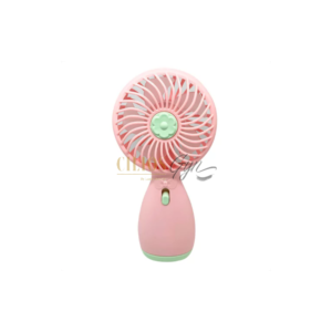 VENTILADOR ROSA FLOR VERDE